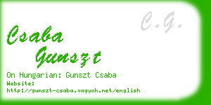 csaba gunszt business card